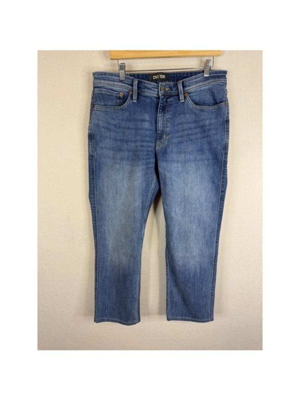DU/ER Performance Denim Plus Straight Fit Jeans Medium Wash Mens 34x28